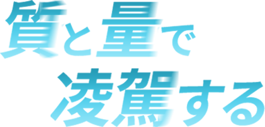 質と量で凌駕する